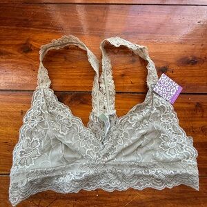 Lace Bralette in light green